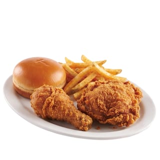 2 Pcs Dark Leg and Thigh (Bun and Fries)