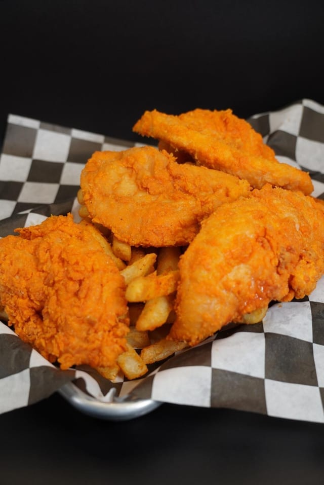 4 Hot Chicken Tenders + Fries.